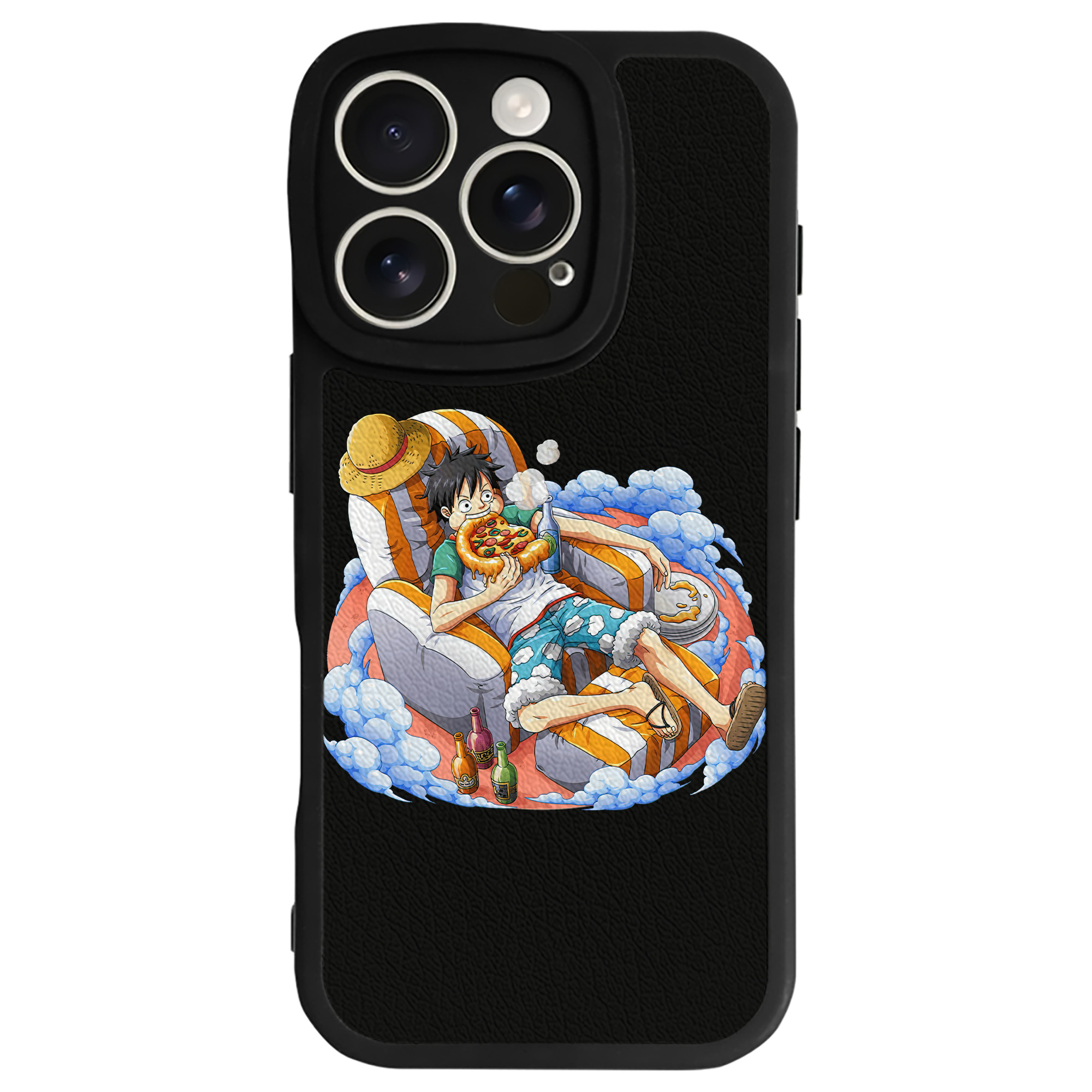 （画像用） ワンピース モンキー・D・ルフィ ONE PIECE Monkey D. Luffy 【iPhone 16シリーズ対応】シリコンスマホケース（レザー調） 材質：シリコン